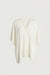 Sheer cardigan with button front in white — main image