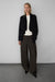 Draped open front cardigan in black — main image