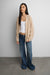 Lightweight open front cardigan in beige — main image