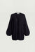 Oversized sheer cardigan in black — main image