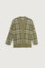 Fuzzy oversized plaid cardigan in black plaid — image