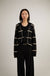 Oversized plaid cardigan in black birch — main image