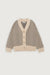 Herringbone cardigan in beige herringbone — main image