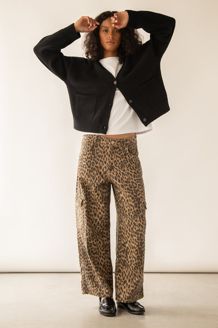 OVERSIZED CARDIGAN in Black — alternate angle