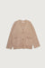 Relaxed fit cardigan in heather portabella — main image