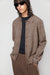Collared cardigan in lead gray — main image