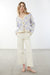 Checkered cardigan in lilac checker — main image
