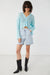 Cropped oversized cardigan in blue glow — main image