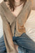 Button up cardigan in taupe — main image