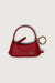 Frankie micro bag charm in crimson red — main image