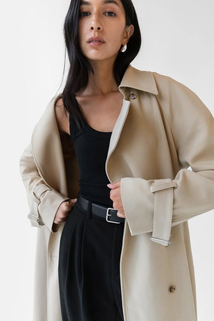 OVERSIZED TRENCH COAT in Beige — alternate angle