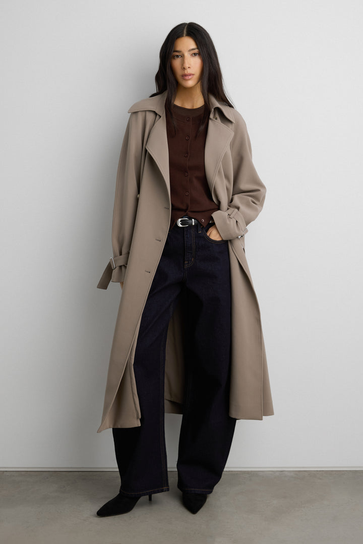 OVERSIZED TRENCH COAT in Brindle — alternate angle