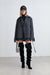 Satin trench jacket in black — main image
