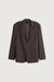 Relaxed fit blazer in heather dark brown — main image