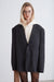 Relaxed fit blazer in heather dark charcoal — main image