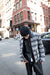 Quilt woven collared jacket in sky captain plaid — main image