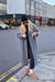 Oversized wool blend coat in heather dark gray — main image