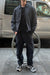 Puffer shacket in black — main image