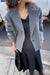 Short wool blend coat in heather dark gray — main image