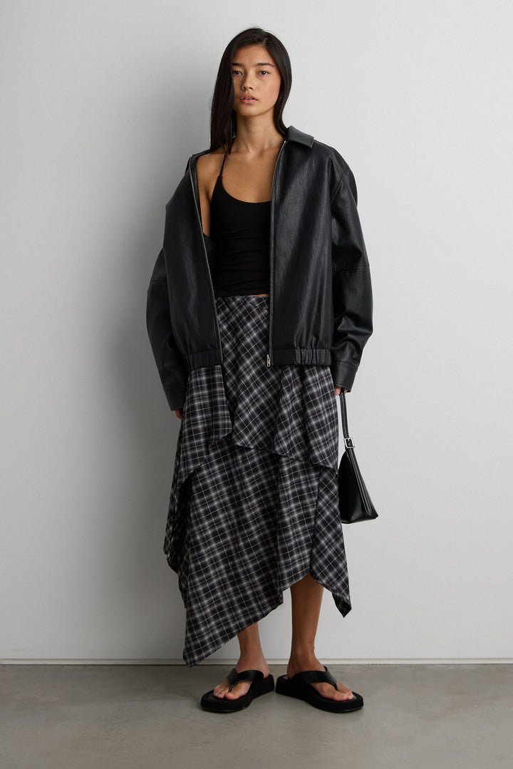 VEGAN LEATHER BOMBER JACKET