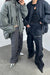 Bomber jacket in gunmetal — main image