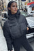 Cropped puffer jacket in black — main image