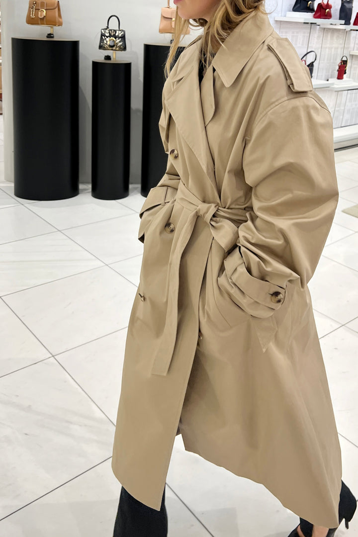 WATER REPELLENT COTTON TRENCH COAT in Trench Coat — alternate angle