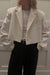 Cropped blazer in cream — main image