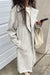 Vegan leather trench coat in pelican — main image