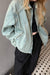 Denim bomber jacket in sand wash — main image