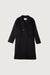 Wool-blend double-breasted coat in black — main image