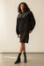 Western inspired wool-blend bomber jacket in black gunmetal — main image