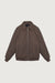 Wool blend bomber jacket in dark cocoa — main image