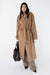 Brushed wool-blend belted coat in malt ball — main image