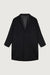 Double-faced wool blend coat in black — main image
