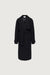 Wool-blend trench coat in black — main image