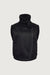 Vegan suede sherpa aviator vest in black — main image