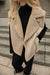 Vegan suede sherpa aviator vest in trench coat — main image