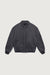 Washed effect cotton utility bomber jacket in washed black — main image