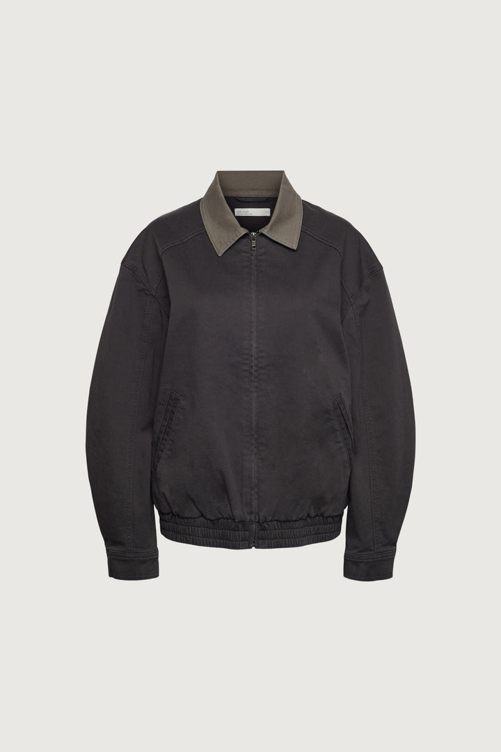 TWILL BARN JACKET in ASPHALT — alternate angle