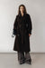 Long paneled vegan suede trench coat in coffee bean — main image