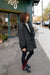 Oversized barn jacket in black — main image
