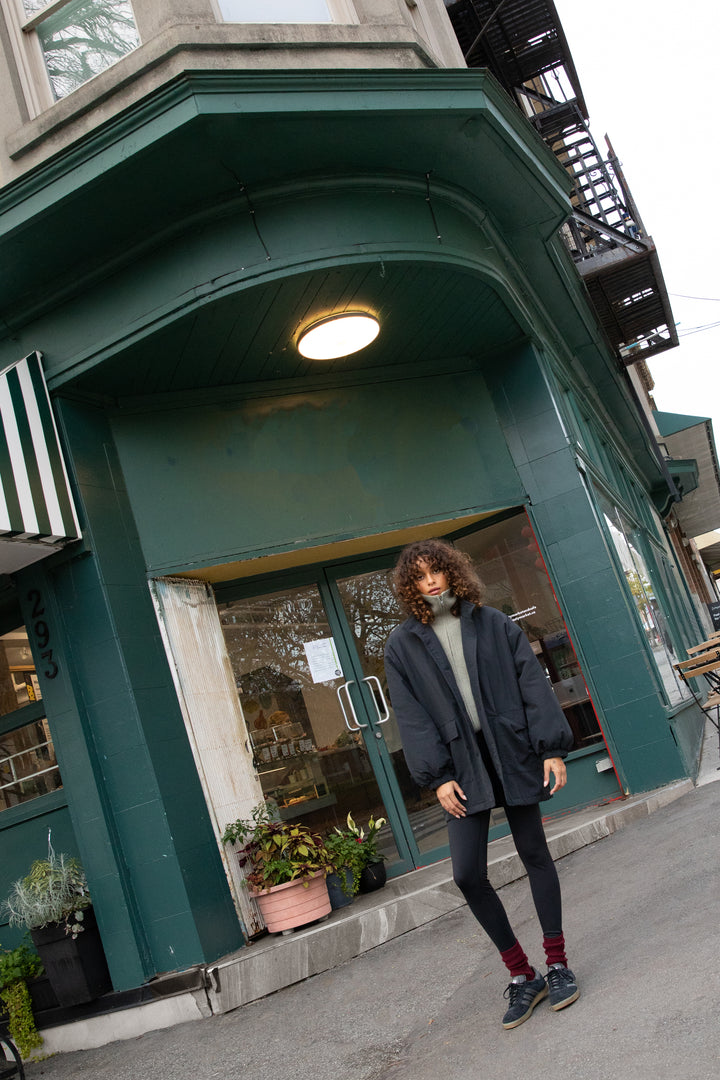 OVERSIZED BARN JACKET in Black — alternate angle