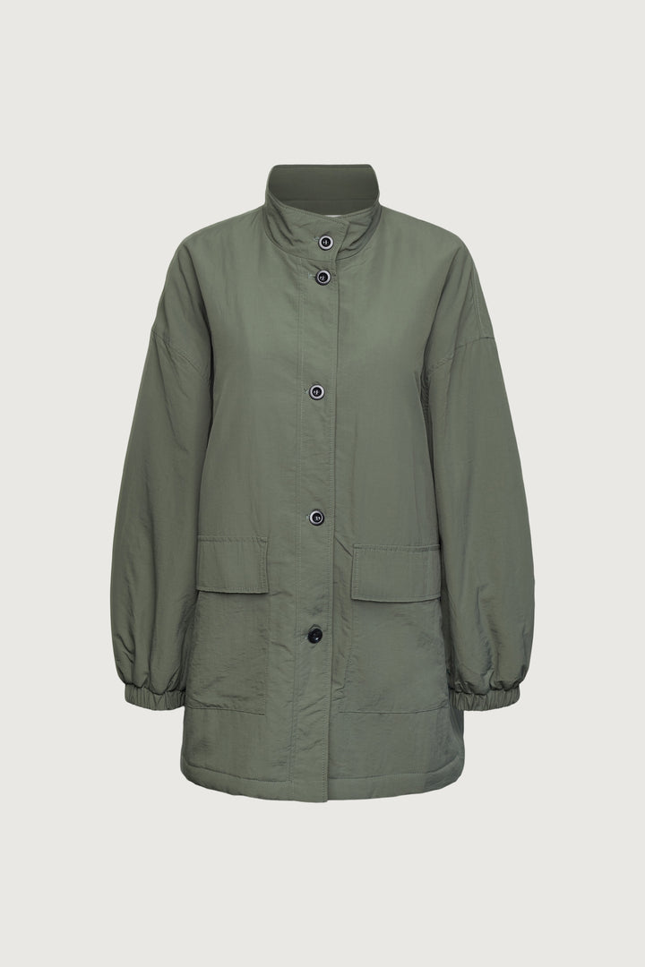 OVERSIZED BARN JACKET in Khaki — alternate angle