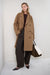 Oversized wool-blend double-breasted coat in malt ball — main image