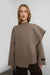 Wool cashmere scarf coat in brindle — main image