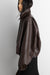 Puffed vegan leather bomber jacket with pleats in coffee bean — main image