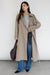 Oversized trench coat with funnel neck in brindle — main image