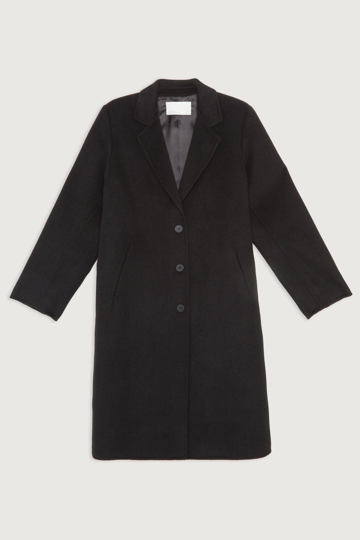 CLASSIC FIT WOOL BLEND COAT in Black — alternate angle