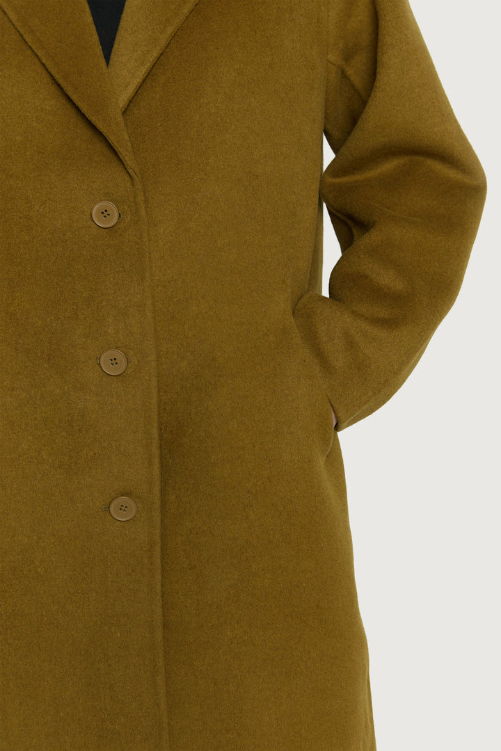 CLASSIC FIT WOOL BLEND COAT in Kelp — alternate angle